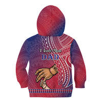 Polynesian Pride Father Day Guam Kid Hoodie I Love You Dad Guaman Latte Stone - Wonder Print Shop