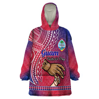 Polynesian Pride Father Day Guam Wearable Blanket Hoodie I Love You Dad Guaman Latte Stone - Wonder Print Shop