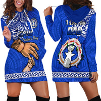Polynesian Pride Father Day Northern Mariana Islands Hoodie Dress CNMI I Love You Dad - Wonder Print Shop
