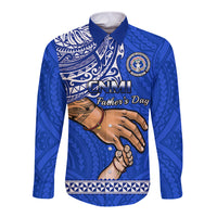 Polynesian Pride Father Day Northern Mariana Islands Long Sleeve Button Shirt CNMI I Love You Dad - Wonder Print Shop