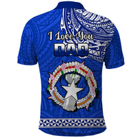 Polynesian Pride Father Day Northern Mariana Islands Polo Shirt CNMI I Love You Dad - Wonder Print Shop