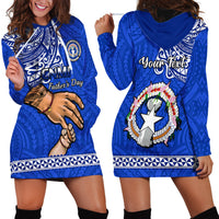 Personalised Father Day Northern Mariana Islands Hoodie Dress CNMI I Love You Dad - Wonder Print Shop