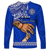 Personalised Father Day Northern Mariana Islands Long Sleeve Shirt CNMI I Love You Dad - Wonder Print Shop