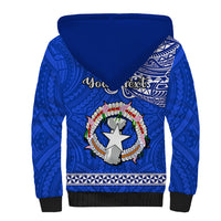 Personalised Father Day Northern Mariana Islands Sherpa Hoodie CNMI I Love You Dad - Wonder Print Shop