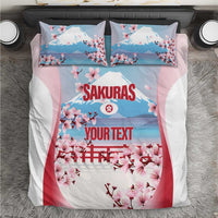Japan Rugby Custom Bedding Set Go Sakuras Japanese Mount Fuji