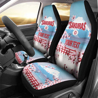Japan Rugby Custom Car Seat Cover Go Sakuras Japanese Mount Fuji