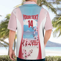Japan Rugby Custom Hawaiian Shirt Go Sakuras Japanese Mount Fuji