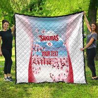 Japan Rugby Custom Quilt Go Sakuras Japanese Mount Fuji