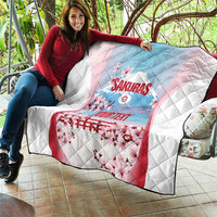 Japan Rugby Custom Quilt Go Sakuras Japanese Mount Fuji