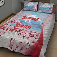 Japan Rugby Custom Quilt Bed Set Go Sakuras Japanese Mount Fuji