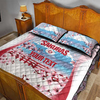 Japan Rugby Custom Quilt Bed Set Go Sakuras Japanese Mount Fuji