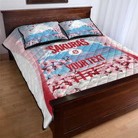 Japan Rugby Custom Quilt Bed Set Go Sakuras Japanese Mount Fuji