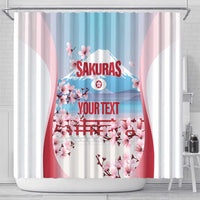 Japan Rugby Custom Shower Curtain Go Sakuras Japanese Mount Fuji