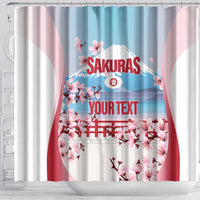 Japan Rugby Custom Shower Curtain Go Sakuras Japanese Mount Fuji