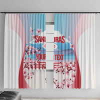 Japan Rugby Custom Window Curtain Go Sakuras Japanese Mount Fuji
