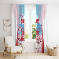 Japan Rugby Custom Window Curtain Go Sakuras Japanese Mount Fuji