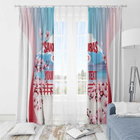 Japan Rugby Custom Window Curtain Go Sakuras Japanese Mount Fuji