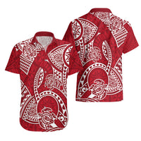 Polynesian Pride Hawaii Hawaiian Shirt Hawaiian Tribal Honu Red Version - Wonder Print Shop
