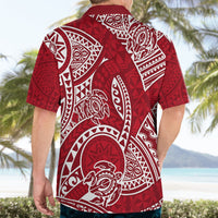 Polynesian Pride Hawaii Hawaiian Shirt Hawaiian Tribal Honu Red Version - Wonder Print Shop