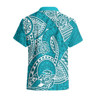 Polynesian Pride Hawaii Hawaiian Shirt Hawaiian Tribal Honu Turquoise Version - Wonder Print Shop
