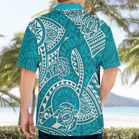 Polynesian Pride Hawaii Hawaiian Shirt Hawaiian Tribal Honu Turquoise Version - Wonder Print Shop