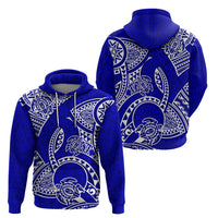 Polynesian Pride Hawaii Hoodie Hawaiian Tribal Honu Blue Version - Wonder Print Shop