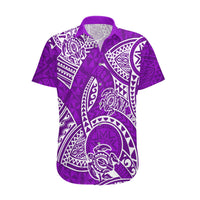 Polynesian Pride Hawaii Hawaiian Shirt Hawaiian Tribal Honu Purple Version - Wonder Print Shop