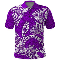 Polynesian Pride Hawaii Polo Shirt Hawaiian Tribal Honu Purple Version - Wonder Print Shop