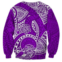 Polynesian Pride Hawaii Sweatshirt Hawaiian Tribal Honu Purple Version - Wonder Print Shop