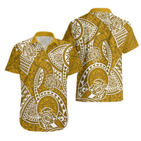 Polynesian Pride Hawaii Hawaiian Shirt Hawaiian Tribal Honu Gold Version - Wonder Print Shop