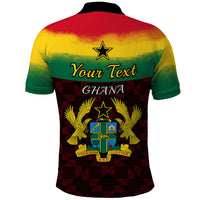 Personalised 1 July Ghana Republic Day Polo Shirt African Pattern Mix Flag Unique Style - Wonder Print Shop