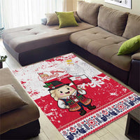 Poland Pierogi Festival Area Rug Funny Dumpling Costume With Flag - Wonder Print Shop