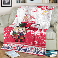 Poland Pierogi Festival Blanket Funny Dumpling Costume With Flag - Wonder Print Shop