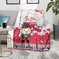 Poland Pierogi Festival Blanket Funny Dumpling Costume With Flag - Wonder Print Shop