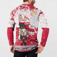 Poland Pierogi Festival Button Sweatshirt Funny Dumpling Costume With Flag - Wonder Print Shop