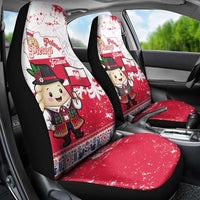Poland Pierogi Festival Car Seat Cover Funny Dumpling Costume With Flag - Wonder Print Shop