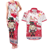 Poland Pierogi Festival Couples Matching Tank Maxi Dress and Hawaiian Shirt Funny Dumpling Costume With Flag - Wonder Print Shop