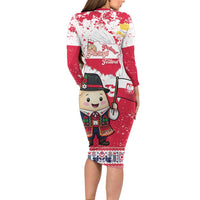 Poland Pierogi Festival Family Matching Long Sleeve Bodycon Dress and Hawaiian Shirt Funny Dumpling Costume With Flag - Wonder Print Shop
