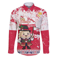 Poland Pierogi Festival Family Matching Off Shoulder Short Dress and Hawaiian Shirt Funny Dumpling Costume With Flag - Wonder Print Shop