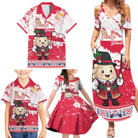 Poland Pierogi Festival Family Matching Summer Maxi Dress and Hawaiian Shirt Funny Dumpling Costume With Flag - Wonder Print Shop