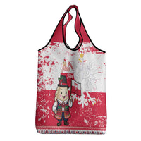 Poland Pierogi Festival Grocery Bag Funny Dumpling Costume With Flag - Wonder Print Shop