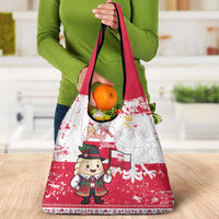 Poland Pierogi Festival Grocery Bag Funny Dumpling Costume With Flag - Wonder Print Shop