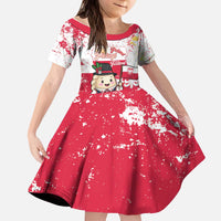 Poland Pierogi Festival Kid Short Sleeve Dress Funny Dumpling Costume With Flag - Wonder Print Shop