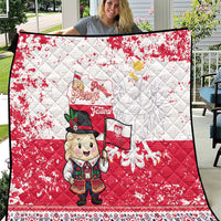 Poland Pierogi Festival Quilt Funny Dumpling Costume With Flag - Wonder Print Shop