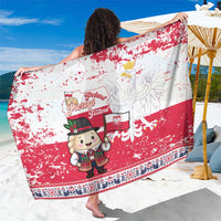 Poland Pierogi Festival Sarong Funny Dumpling Costume With Flag - Wonder Print Shop