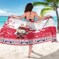Poland Pierogi Festival Sarong Funny Dumpling Costume With Flag - Wonder Print Shop