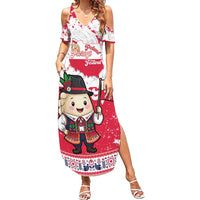 Poland Pierogi Festival Summer Maxi Dress Funny Dumpling Costume With Flag - Wonder Print Shop