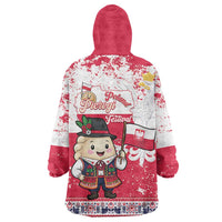 Poland Pierogi Festival Wearable Blanket Hoodie Funny Dumpling Costume With Flag - Wonder Print Shop