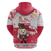 Poland Pierogi Festival Zip Hoodie Funny Dumpling Costume With Flag - Wonder Print Shop