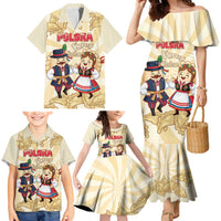 Personalised Pierogi Festival Poland Family Matching Mermaid Dress and Hawaiian Shirt Polska Dumpling Kocham - Wonder Print Shop
